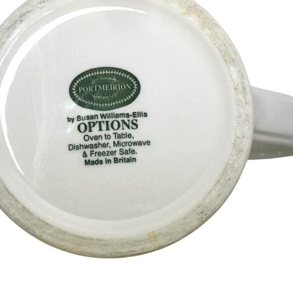 Portmeirion 1998-2006 Retired 'Options' Embossed Smooth Laurel Rim Tankard Cup - Picture 6 of 7